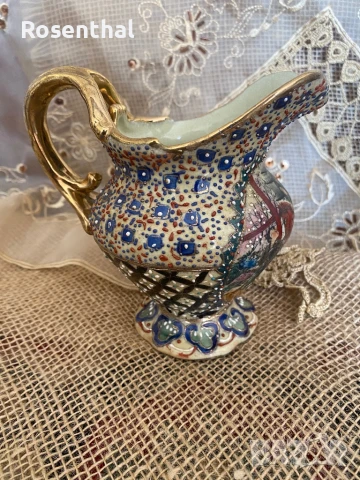 Антикварна каничка Satsuma, снимка 3 - Антикварни и старинни предмети - 51011503