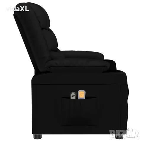 vidaXL Електрически масажен стол, черен, изкуствена кожа, снимка 5 - Масажори - 56146602