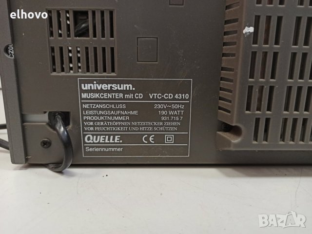Аудио система Universum VTC-CD 4310, снимка 4 - Аудиосистеми - 31689649