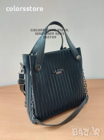 Черна чанта Guess-SG32U, снимка 3 - Чанти - 47404858