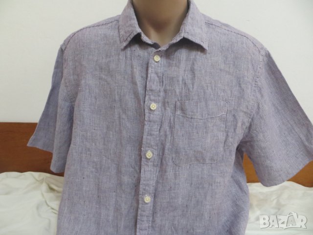 Мъжка ленена риза с къс ръкав Marks & Spencer