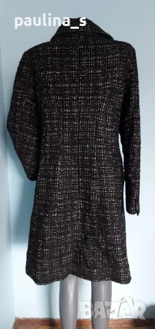 Karen Millen / Палто с висока яка и жабо / букле / вълна , снимка 12 - Палта, манта - 48793936