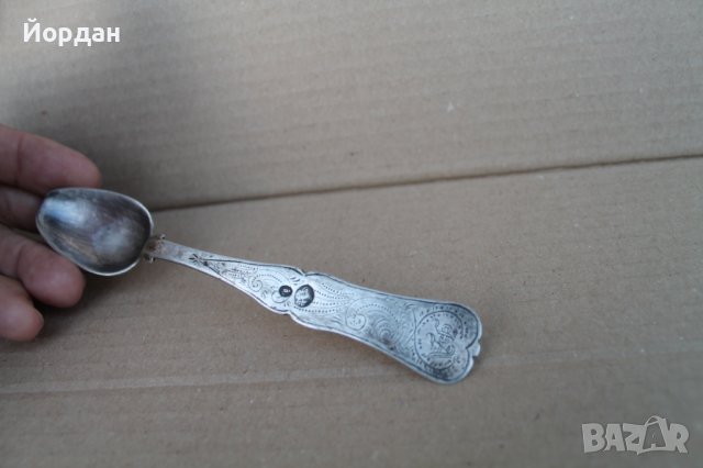 Османска сребърна лъжица , снимка 4 - Антикварни и старинни предмети - 42880100