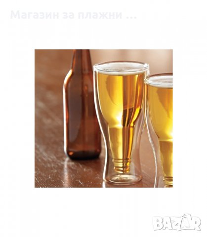ЧАША ЗА БИРА ОБЪРНАТА БУТИЛКА 350 ИЛИ 450 МЛ. - код 1121