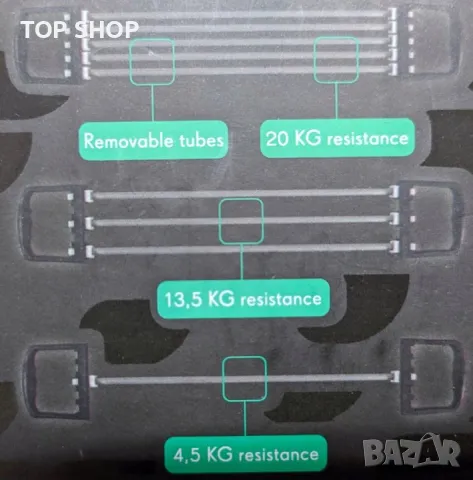 Фитнес ластици с  променливо натоварване КАЙТАН спорт-20 кг, снимка 4 - Фитнес уреди - 48504752