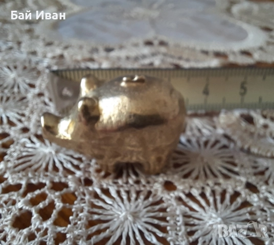 Красиво,масивно бронзово/ месингово прасенце- късметлийско!, снимка 4 - Антикварни и старинни предмети - 52421820