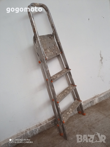 Стара немска стълба алуминиева, лека, сгъваема, бояджийска., снимка 2 - Други стоки за дома - 44716708
