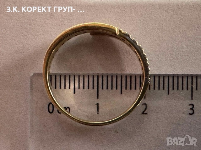 Златен пръстен 14к, 2,78гр, снимка 3 - Пръстени - 52098841