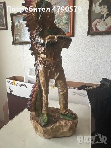 Скулптури на индианци за декорация