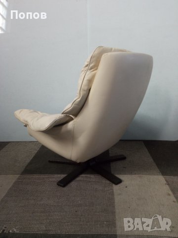 Комфортно кожено дизайнерско кресло ,Lotus", снимка 4 - Дивани и мека мебел - 39924267