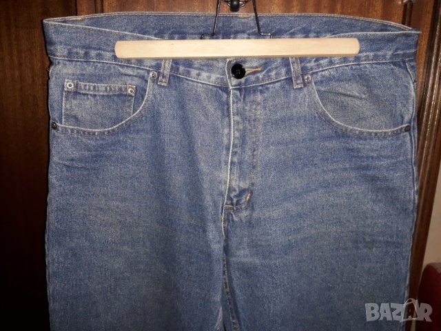 Мъжки дънки сини с по широки крачоли, снимка 4 - Дънки - 31616629