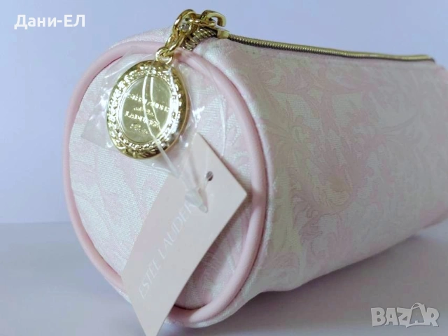 Estee Lauder цилиндричен козметичен несесер в бледо розово, снимка 2 - Други - 54028812