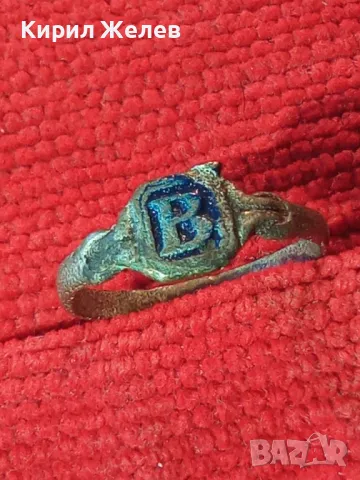 СТАРИНЕН САЧАНЕН ПРЪСТЕН с БУКВА МОНОГРАМ - В Ръчна ИЗРАБОТКА САЧАН 26463, снимка 9 - Антикварни и старинни предмети - 47057208