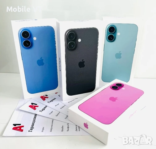 НОВ! iPhone 16 128GB Black / Pink / Ultramarine 2г.ГАРАНЦИЯ!, снимка 1