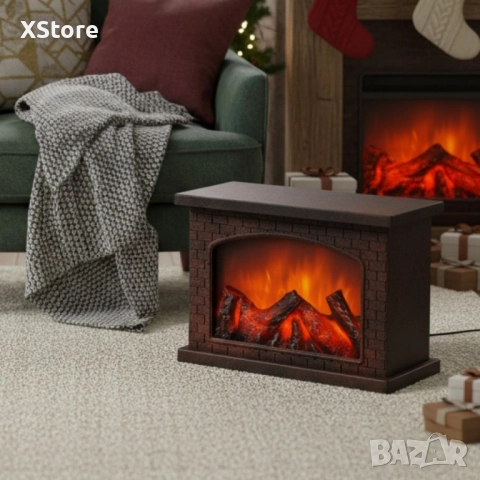 Декоративна LED камина с изкуствен пламък и звук – уют без риск и без отопление, снимка 5 - Декорация за дома - 52440120