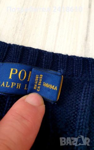 POLO Ralph Lauren Cable Pima Cotton Size S НОВО! ОРИГИНАЛ! Дамски Пуловер!, снимка 4 - Блузи с дълъг ръкав и пуловери - 53284691