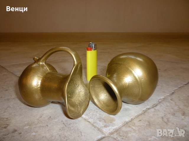 Бронзови Кана Ваза, снимка 4 - Антикварни и старинни предмети - 51805144
