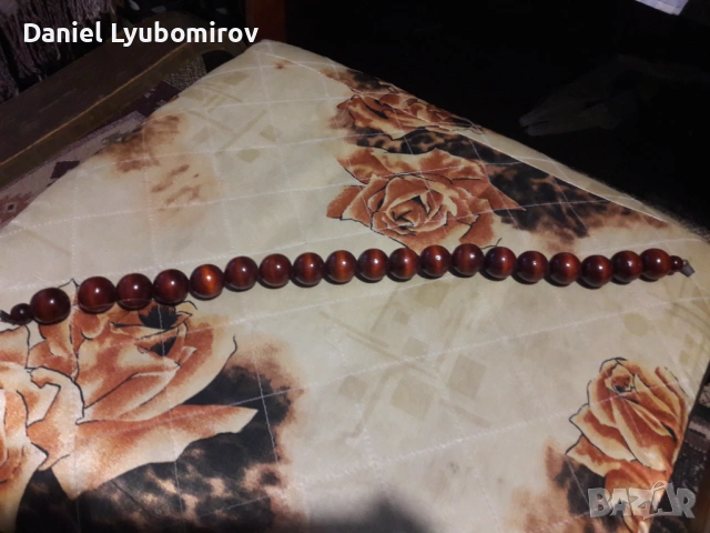 Дамско колие от дървени мъниста, снимка 4 - Колиета, медальони, синджири - 53087329