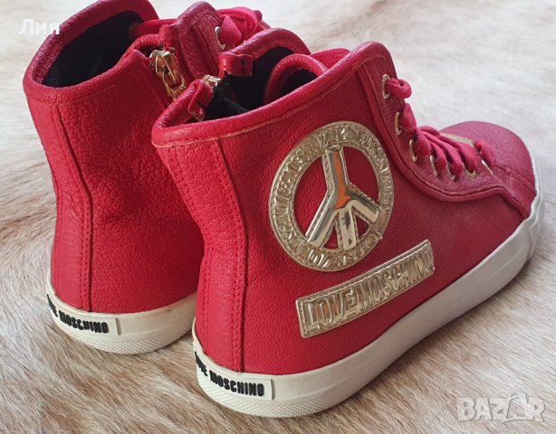 Кецове Love Moschino естествена кожа 37 номер, снимка 4 - Кецове - 42729434