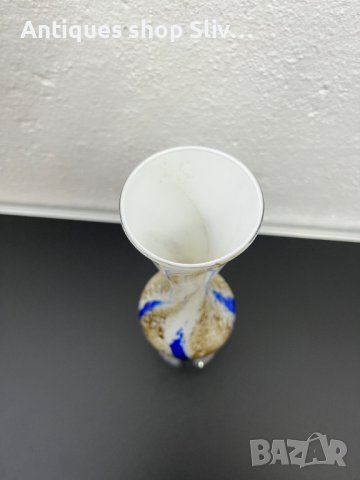 Стилна ваза от опалово стъкло тип Мурано. №4730, снимка 6 - Колекции - 42872599