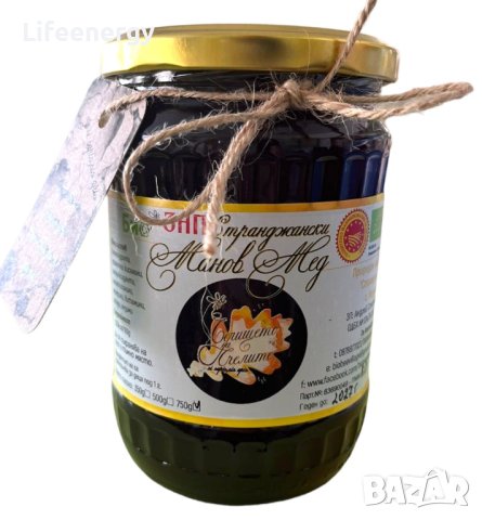 Странджански манов мед 750 гр, снимка 1 - Пчелни продукти - 42261227
