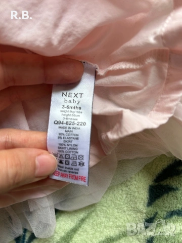 Бебешка рокля Next, размер 3-6 месеца, снимка 12 - Бебешки рокли - 53909483