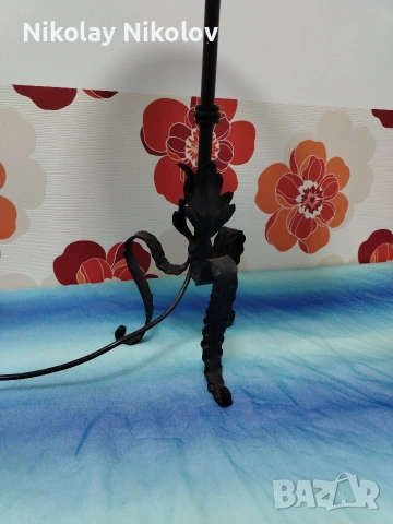 настолна лампа от ковано желязо , снимка 3 - Настолни лампи - 53144224