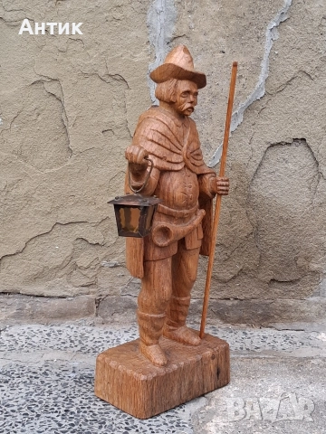 Красива Стара Дървена Фигура , снимка 2 - Други ценни предмети - 52884008