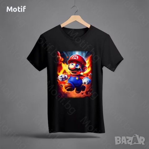 Тениска Motif с цветна щампа Super Mario/ Супер Марио, снимка 1