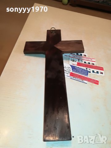 КРЪСТ С ХРИСТОС-ДЪРВО С ЕСТЕСТВЕН ФУРНИР И МЕД МЕСИНГОВ ОБКОВ L2504231749, снимка 17 - Антикварни и старинни предмети - 40484993