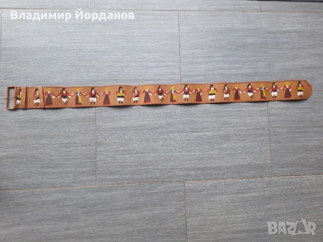 кожен колан с вплетени фолклорни мотиви , снимка 2 - Други - 53327748