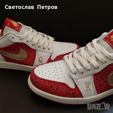 Nike Air Jordan 1 Low Spades SE Найк Обувки 44 размер номер , снимка 6 - Маратонки - 37042627