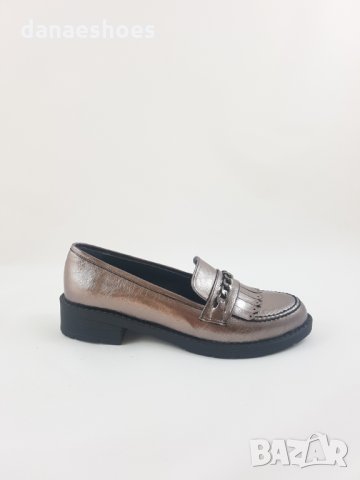 Дамски мокасини в сребристо , снимка 4 - Дамски ежедневни обувки - 31257195