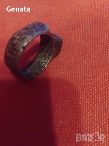 Стар пръстен месинг бронз , снимка 2 - Пръстени - 53019720