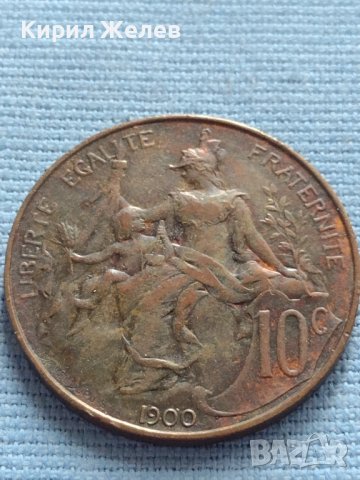 Рядка монета 10 сантима 1900г. Франция Трета република за КОЛЕКЦИОНЕРИ 30416
