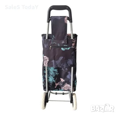 Пазарска количка, цветя, сгъваема, 34x28x96cm, снимка 3 - Сакове - 39360194