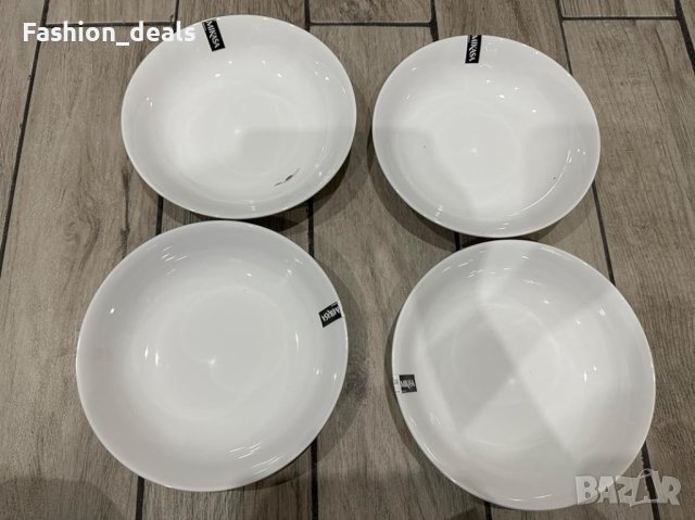 Нов комплект Порцеланови Чинии MIKASA Chalk - Сет 4 броя Подарък, снимка 9 - Други стоки за дома - 42833897