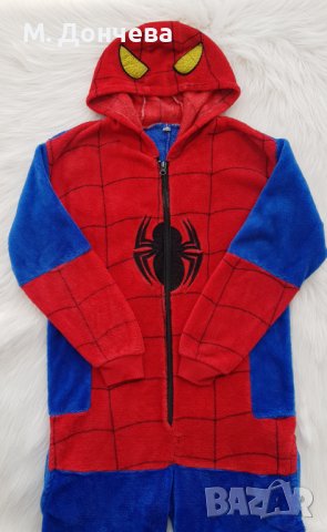 Поларен гащеризон Спайдърмен 8-10 години, снимка 2 - Детски пижами - 38613451