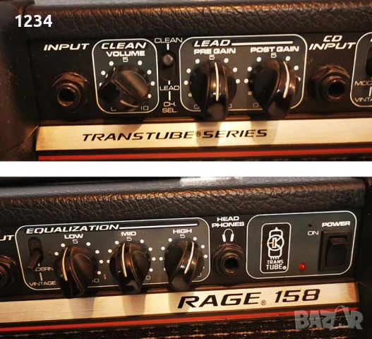 Моделиращ усилвател за китара - кубе Peavey Transtube Rage 158, снимка 2 - Китари - 54307016
