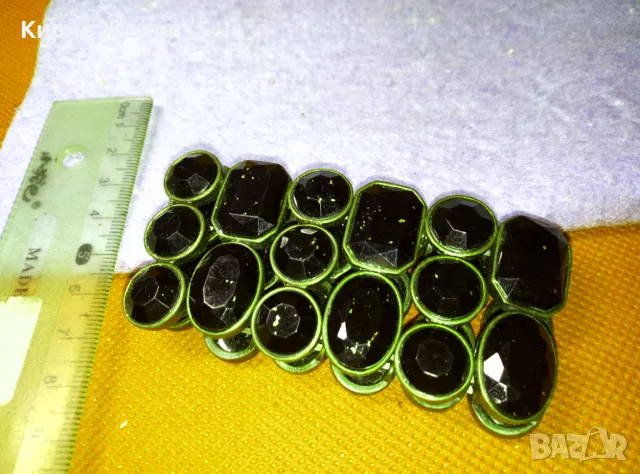 ЕЛАСТИЧНА ВИНТИДЖ АРТ ДЕКО СТИЛ ГРИВНА ХЕНД МЕЙД НАКИТ 47361, снимка 8 - Гривни - 47336492