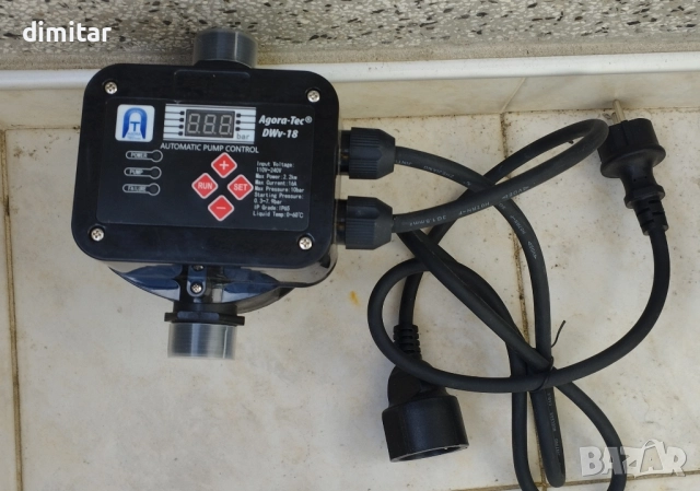 Пресостат воден Agora tec DWv18, снимка 2 - Напояване - 45798845