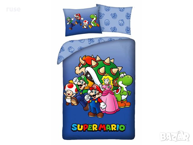НОВИ! Спален комплект Super Mario двулицев калъфка и плик, снимка 1 - Спално бельо и завивки - 44311542
