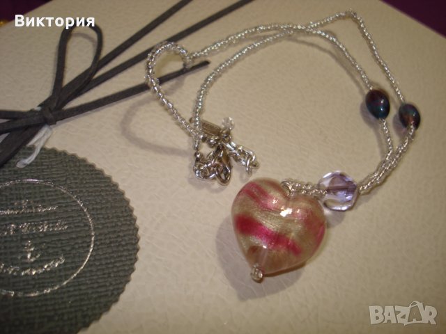 Колие Мурано Глас, снимка 3 - Колиета, медальони, синджири - 29164015