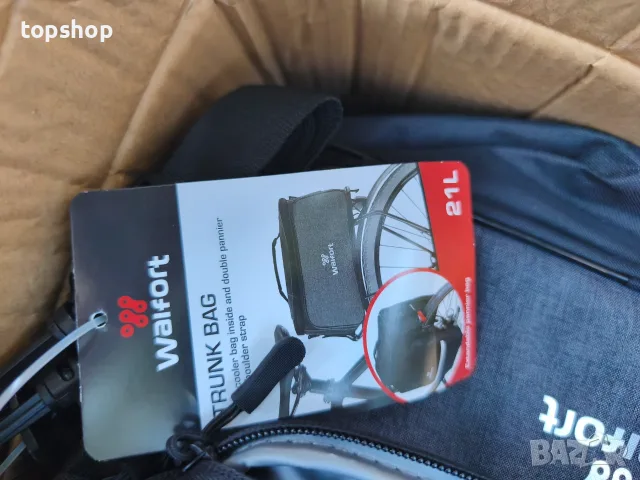 Чисто Нови Дисаги за Велосипед Walfort Trunk Bag (21 Литра), 2 дисаги, 7 литра термо чанта, снимка 9 - Аксесоари за велосипеди - 56022544