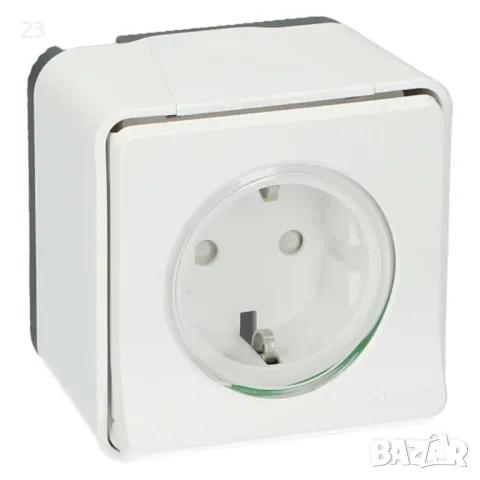 SCHNEIDER ELECTRIC - Влагозащитен контакт MUR39034 Mureva Styl бял