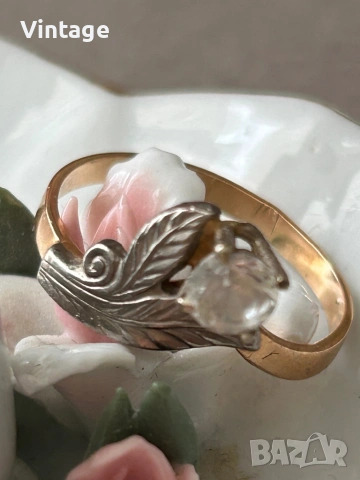 Антикварен съветски златен пръстен , снимка 5 - Пръстени - 54125885
