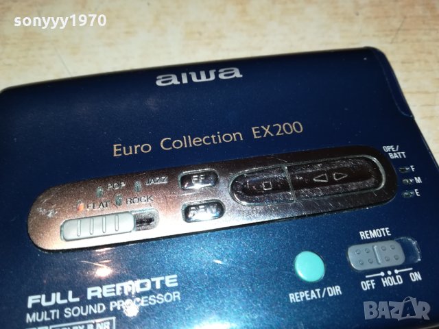 AIWA HS-EX200 METALL WALKMAN 1610211351, снимка 14 - Радиокасетофони, транзистори - 34482945