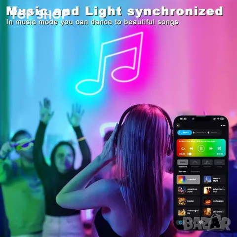 TENDIST 5M RGB LED неонови въжени светлини за открито, IP68 WiFi Гъвкава LED неонова лента, 24V, снимка 6 - Лед осветление - 49500146