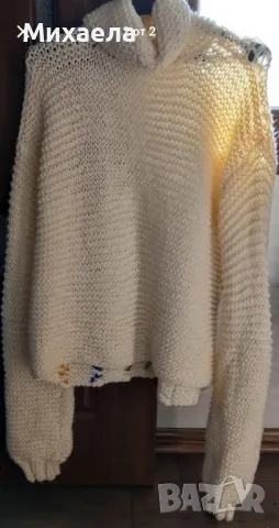 Плетена зимна блуза, снимка 2 - Блузи с дълъг ръкав и пуловери - 49944970
