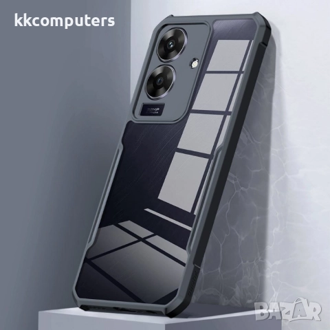 XUNDD Калъф за Realme Note 60 – прозрачен акрил + TPU рамка, черен, снимка 3 - Калъфи, кейсове - 52061477
